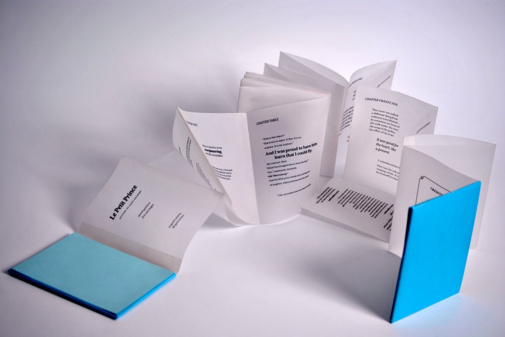 It can also be opened, accordion-style